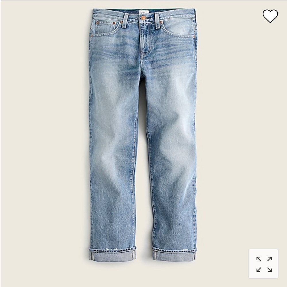 J Crew Slouchy boyfriend jean in Simsberry wash